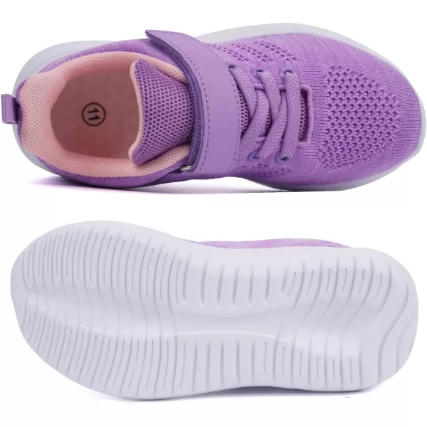 imageToandon Girls Boys Kids Lightwight Breathable Athletic Sport SneakersPurple