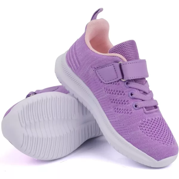 imageToandon Girls Boys Kids Lightwight Breathable Athletic Sport SneakersPurple