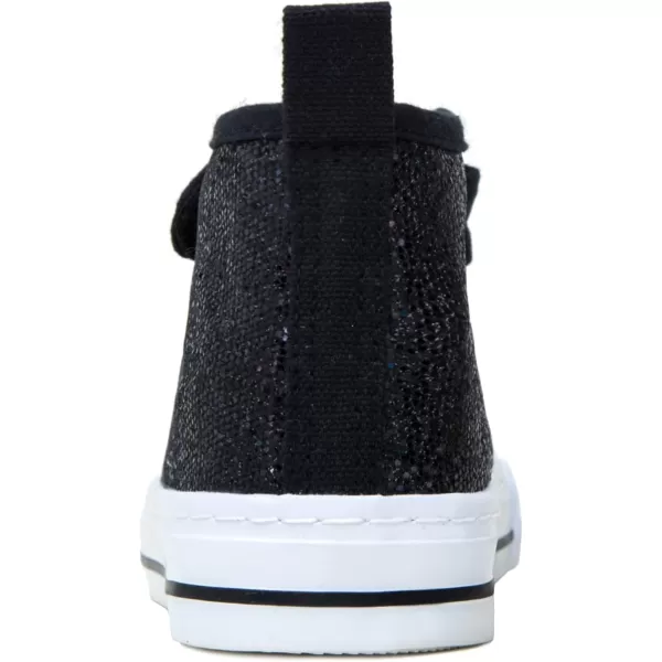 imageToandon Kids Adorable Fashion High Top Casual Canvas SneakersBlack