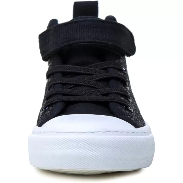 imageToandon Kids Adorable Fashion High Top Casual Canvas SneakersBlack