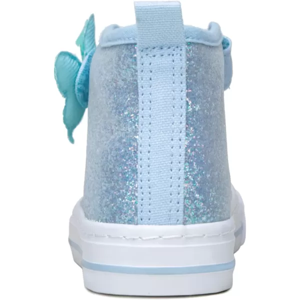 imageToandon Kids Adorable Fashion High Top Casual Canvas SneakersBlue Glitter