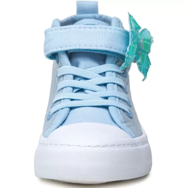 imageToandon Kids Adorable Fashion High Top Casual Canvas SneakersBlue Glitter