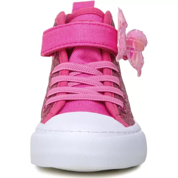 imageToandon Kids Adorable Fashion High Top Casual Canvas SneakersGlitter Pink