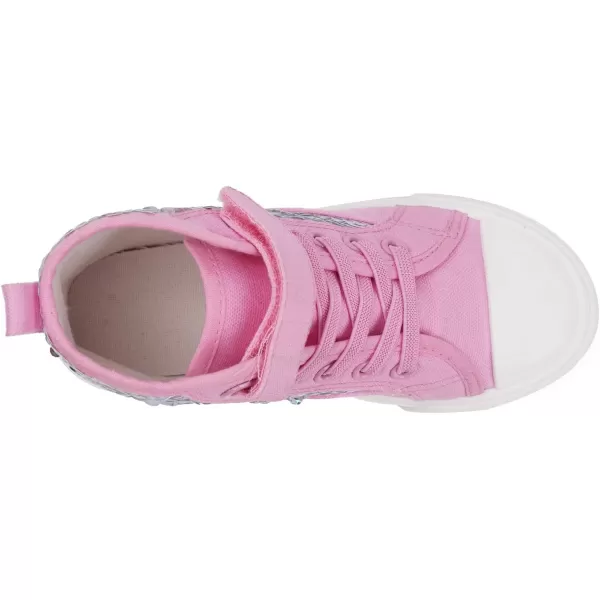 imageToandon Kids Adorable Fashion High Top Casual Canvas SneakersLight Pink
