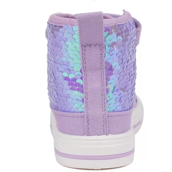 imageToandon Kids Adorable Fashion High Top Casual Canvas SneakersLight Purple