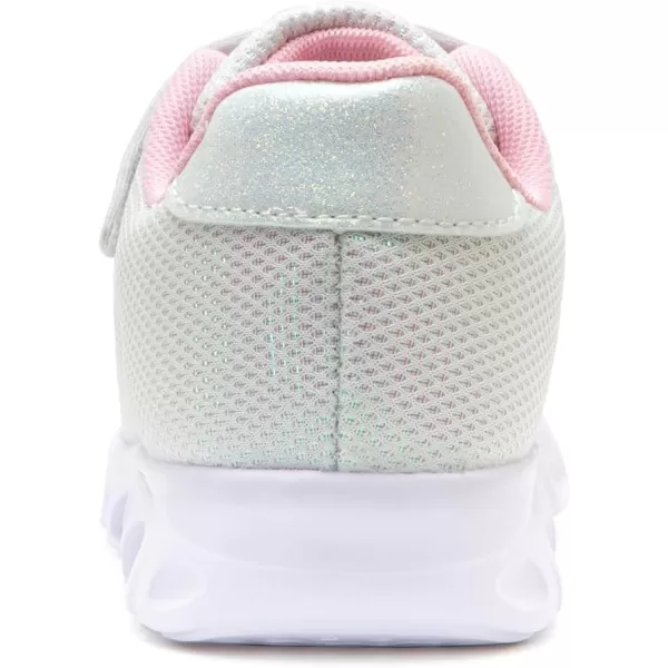 imageToandon Toddler Kids Sparkle Breathable Lightweight Sneakers Light Up by StepGlitter White