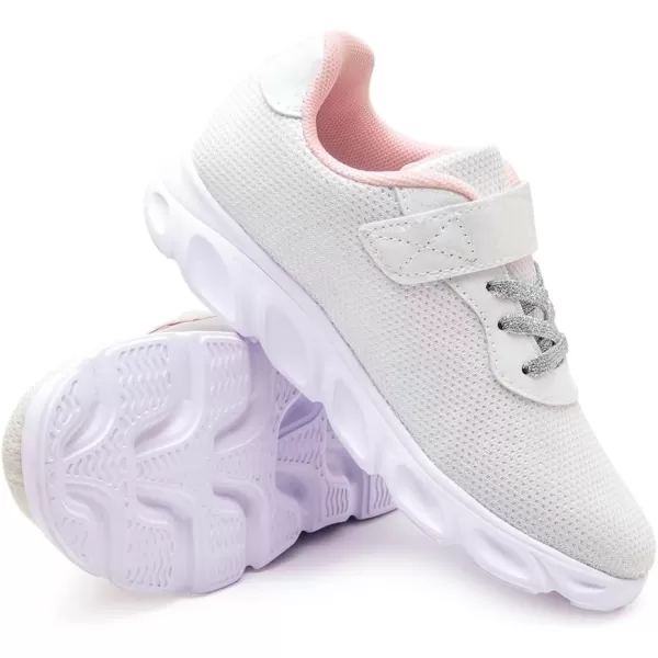 imageToandon Toddler Kids Sparkle Breathable Lightweight Sneakers Light Up by StepGlitter White