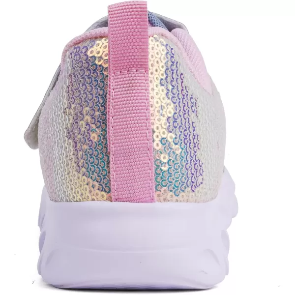 imageToandon Toddler Kids Sparkle Breathable Lightweight Sneakers Light Up by StepSequins Blue