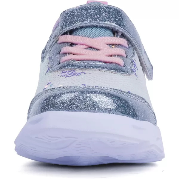 imageToandon Toddler Kids Sparkle Breathable Lightweight Sneakers Light Up by StepSequins Blue