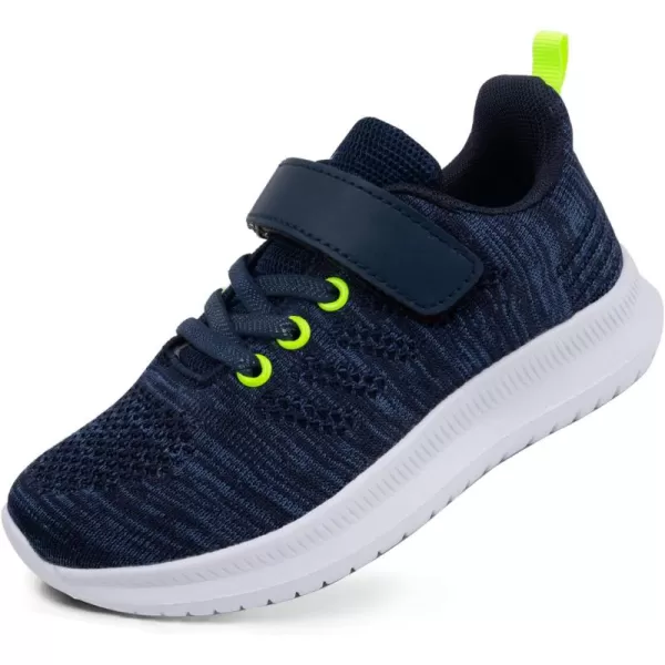 imageToandon Girls Boys Kids Lightwight Breathable Athletic Sport SneakersNavy Blue