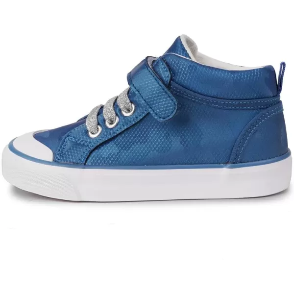 imageToandon Kids Adorable Fashion High Top Casual Canvas SneakersPu Camo Blue