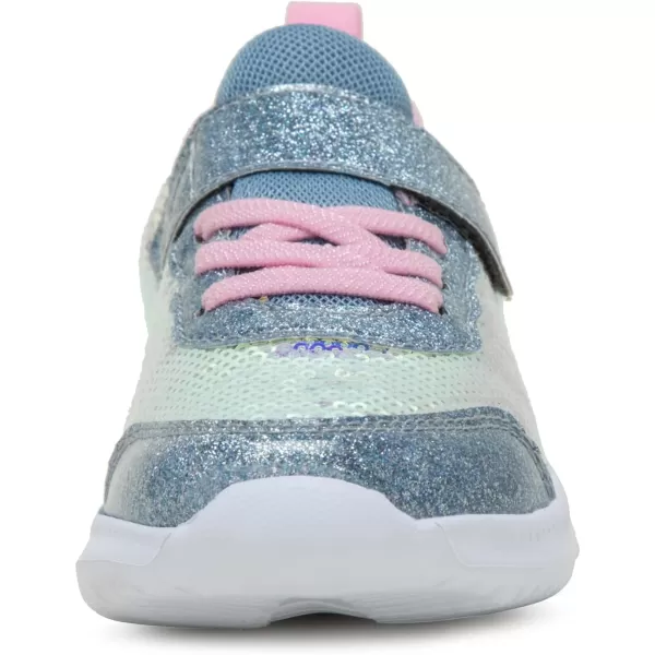 imageToandon Toddler Kids Sneakers Sparkle Fashion Glitter Sequins Canvas ShoesSequins Blue