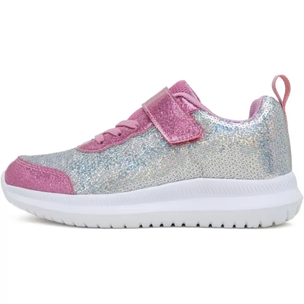 imageToandon Toddler Kids Sneakers Sparkle Fashion Glitter Sequins Canvas ShoesSequins Silver