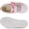 imageToandon Toddler Kids Sneakers Glitter Walking Shoes with Hoop and Loop Age 157Butterfly Pink