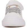 imageToandon Toddler Kids Sneakers Glitter Walking Shoes with Hoop and Loop Age 157White Pink Star