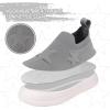 imageToandon Baby Toddler Lightweight Flexible Straps Sneakers for 17 Yrs3d Grey Star