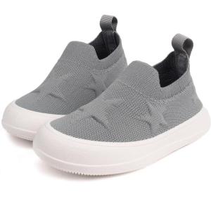 imageToandon Baby Toddler Lightweight Flexible Straps Sneakers for 17 Yrs3d Grey Star