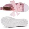 imageToandon Kids Adorable Fashion High Top Casual Canvas SneakersGlitterpink