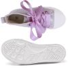 imageToandon Kids Adorable Fashion High Top Casual Canvas SneakersGlittersilver