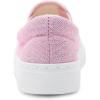 imageToandon Toddler Girls Kids Sparkle Slip On Sneakers Loafers Age 210Glitter Pink