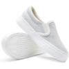 imageToandon Toddler Girls Kids Sparkle Slip On Sneakers Loafers Age 210Glitter White