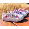 imageToandonToddler Kids Sneakers Sparkle Fashion Glitter Sequins Canvas ShoesFlower Pink