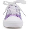 imageToandonToddler Kids Sneakers Sparkle Fashion Glitter Sequins Canvas ShoesSequins Flower Purple