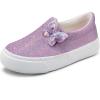 imageToandon Toddler Girls Kids Sparkle Slip On Sneakers Loafers Age 210Butterflyglitter Purple