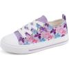 imageToandonToddler Kids Sneakers Sparkle Fashion Glitter Sequins Canvas ShoesButterfly Purple
