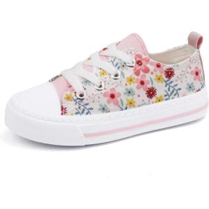 imageToandonToddler Kids Sneakers Sparkle Fashion Glitter Sequins Canvas ShoesFlower Pink