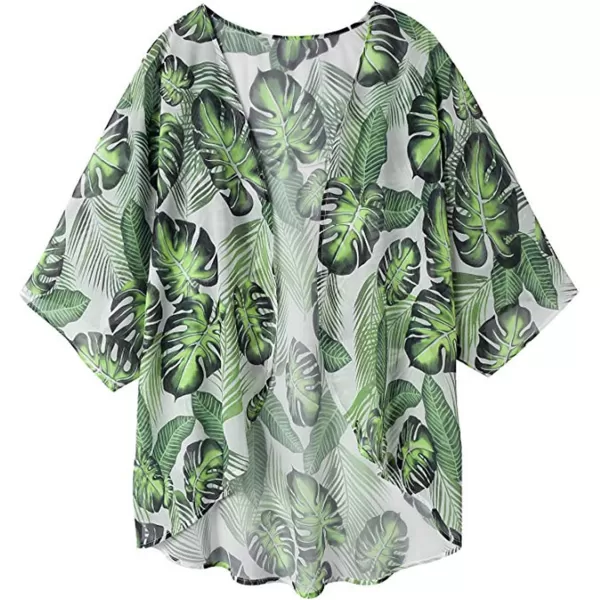 Zando Womens Floral Kimono Cover Ups Short Sleeve Kimono Cardigans Casual Shawl Cardigan Loose Open Front Kimono Tops