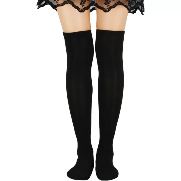 Zando Womens Stripes Thin Tube Socks Thigh High Tights Over Knee Socks Casual Knee High Stockings Striped Thigh Highs