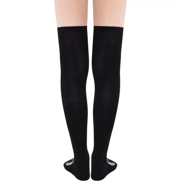Zando Womens Stripes Thin Tube Socks Thigh High Tights Over Knee Socks Casual Knee High Stockings Striped Thigh Highs