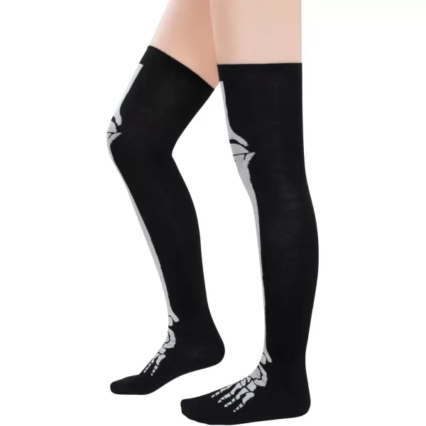 Zando Womens Stripes Thin Tube Socks Thigh High Tights Over Knee Socks Casual Knee High Stockings Striped Thigh Highs