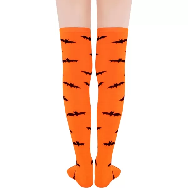 Zando Womens Stripes Thin Tube Socks Thigh High Tights Over Knee Socks Casual Knee High Stockings Striped Thigh Highs