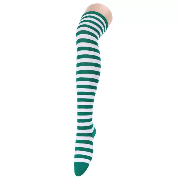 Zando Womens Stripes Thin Tube Socks Thigh High Tights Over Knee Socks Casual Knee High Stockings Striped Thigh Highs
