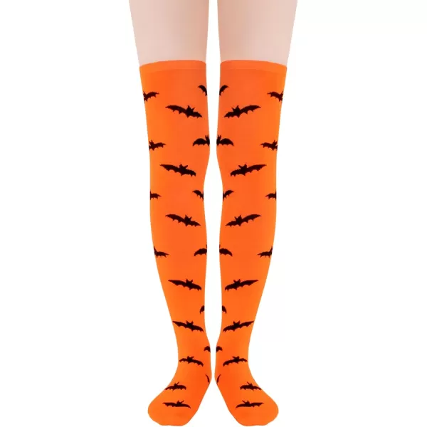 Zando Womens Stripes Thin Tube Socks Thigh High Tights Over Knee Socks Casual Knee High Stockings Striped Thigh Highs