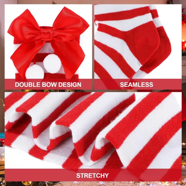 Zando Womens Stripes Thin Tube Socks Thigh High Tights Over Knee Socks Casual Knee High Stockings Striped Thigh Highs