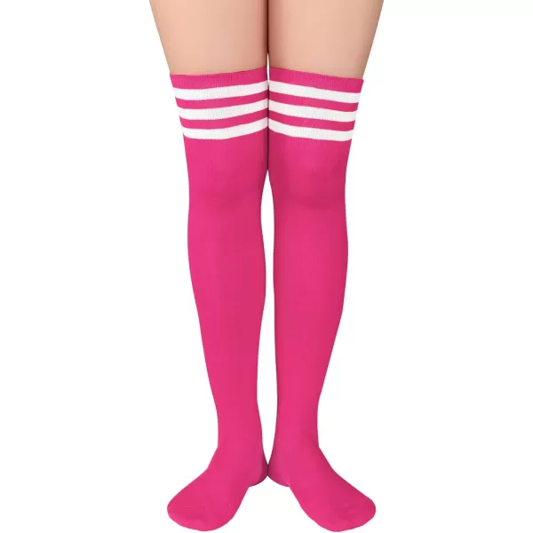 Zando Womens Stripes Thin Tube Socks Thigh High Tights Over Knee Socks Casual Knee High Stockings Striped Thigh Highs