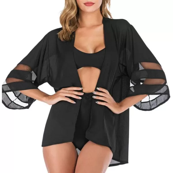 Zando Womens Floral Kimono Cover Ups Short Sleeve Kimono Cardigans Casual Shawl Cardigan Loose Open Front Kimono Tops