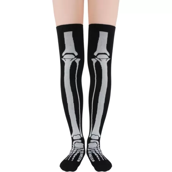 Zando Womens Stripes Thin Tube Socks Thigh High Tights Over Knee Socks Casual Knee High Stockings Striped Thigh Highs