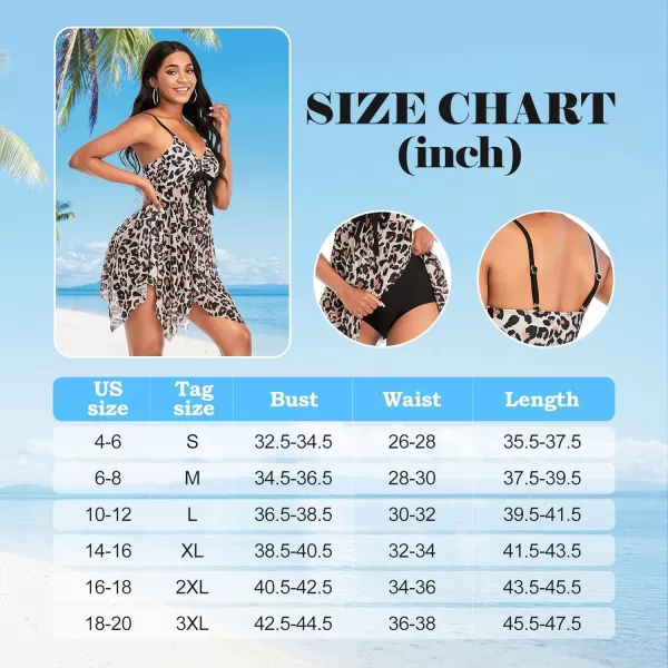 Zando Flowy Swimdress Women's One Piece Swimsuit Tummy Control Bathing Suit with Tank Top