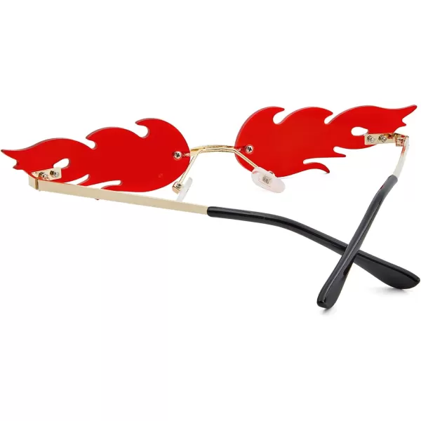 Zando Heart Shaped Sunglasses Colored Rimless Transparent Heart Glasses Unisex for Party Holiday Birthday