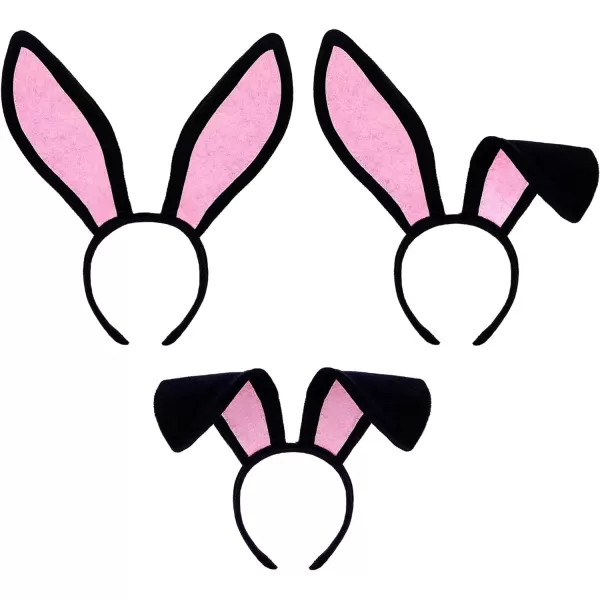 Zando Womens Bunny Costume Set - Rabbit Ears Headband Collar Bow Tie Cuffs Bunny Tail for Easter Halloween Party Accessories
