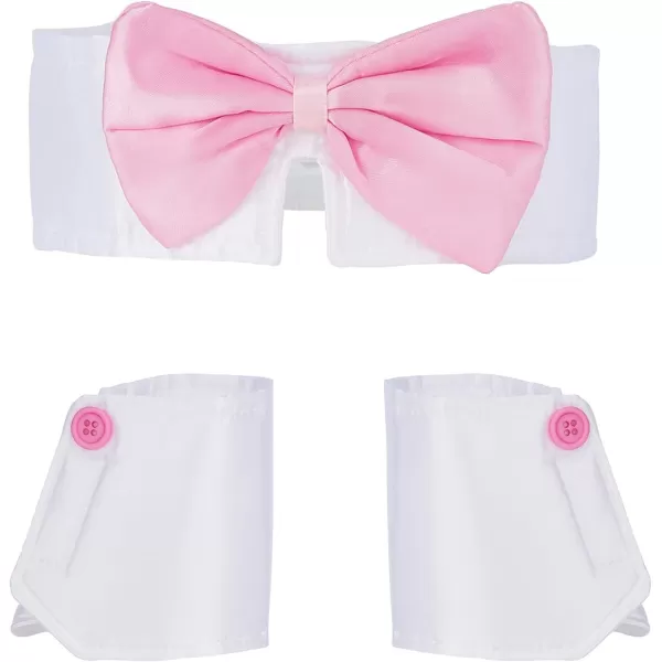 Zando Womens Bunny Costume Set - Rabbit Ears Headband Collar Bow Tie Cuffs Bunny Tail for Easter Halloween Party Accessories