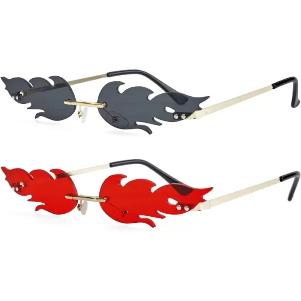 Zando Heart Shaped Sunglasses Colored Rimless Transparent Heart Glasses Unisex for Party Holiday Birthday