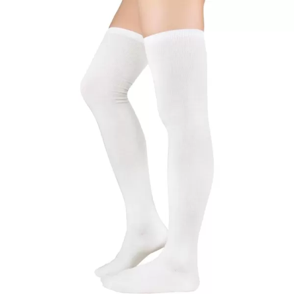 Zando Womens Thigh High Socks Striped High Knee Socks Knee High Socks for Cosplay Long Socks Over the Knee Leg Warmers