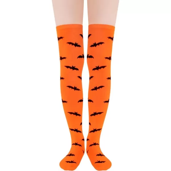 Zando Womens Thigh High Socks Striped High Knee Socks Knee High Socks for Cosplay Long Socks Over the Knee Leg Warmers