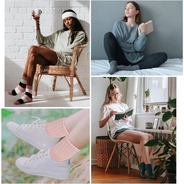 Zando Cozy Socks Warm Socks Wool Socks for Women Cute Socks for Women Boot Crew Socks Long Thick Socks Women's Socks