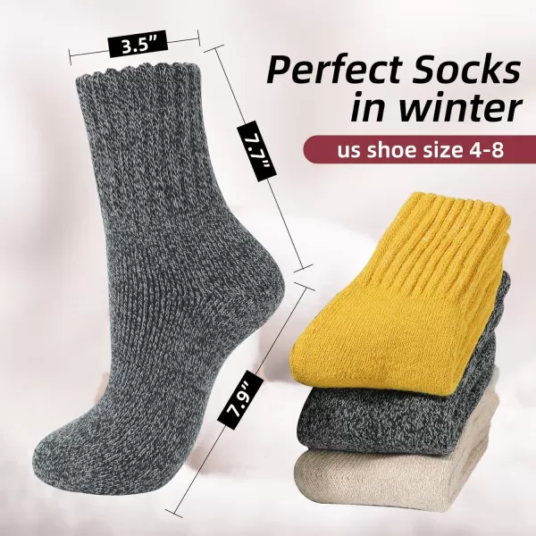 Zando Cozy Socks Warm Socks Wool Socks for Women Cute Socks for Women Boot Crew Socks Long Thick Socks Women's Socks